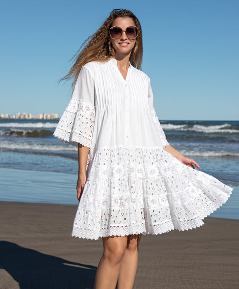 Tunikakleid Weiß 5065 F FRESH COTTON